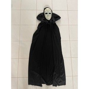 Vintage Easter Unlimited Alien Glow Scream Mask Hood Shroud Costume Cape Robe